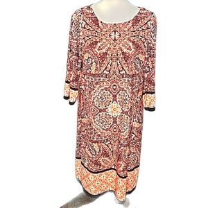 Dress by London Style Bohemian Print Multicolor Plus Size 18